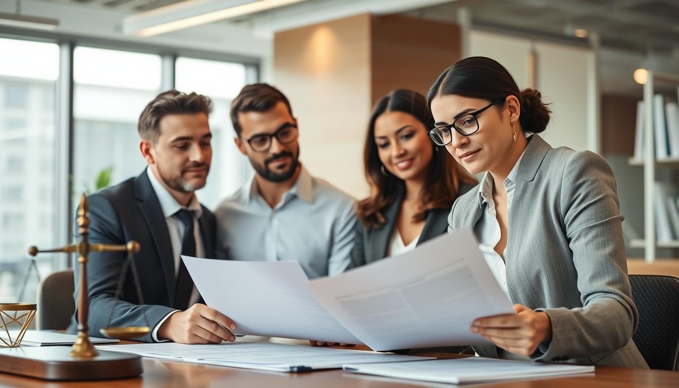 Family Reviewing Legal Documents
